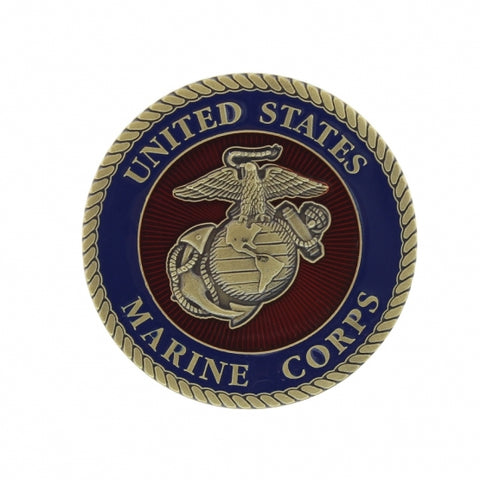 1 3/4" U.S. Military Adhesive Metal Medallion - Marine Corps
