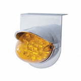 Stainless Light Bracket w/ 19 LED Reflector Light & Visor - Amber LED/Amber Lens