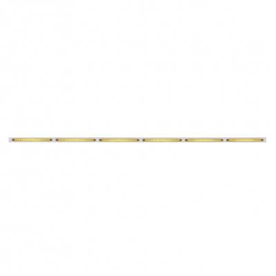 79 1/2" Stainless Bumper Light Bracket w/ Six 19 LED 12" Light Bars - Amber LED/Amber Lens