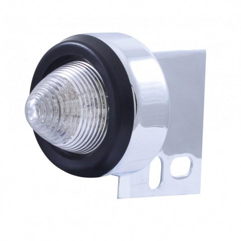 9 LED Beehive Mud Flap Hanger End Light w/ Grommet - Amber LED/Clear Lens