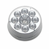 9 LED 2 1/2" Reflector Clearance/Marker Light - Amber LED/Clear Lens