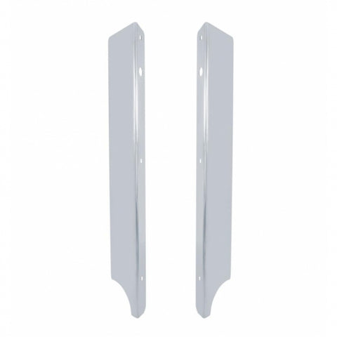 Stainless Steel Peterbilt 379 Side Grille Deflector - 4 Headlight System