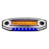 6 Amber LED Clearance/Marker Light With 6 Blue LED Side Ditch Light
