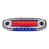 6 Red LED Clearance/Marker Light With 6 Blue LED Side Ditch Light