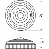 15 LED 3" Dual Function Single Face Light Only - Red LED/Red Lens