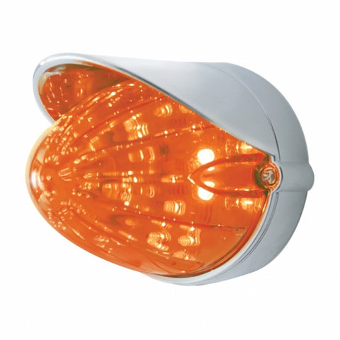 19 LED Watermelon Grakon 1000 Flush Mount Kit w/ Visor - Amber LED/Dark Amber Lens