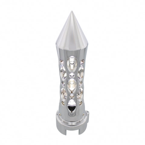 LED "Daytona" Spike Gearshift Knob w/ Adaptor for 13/15/18 Speed - White