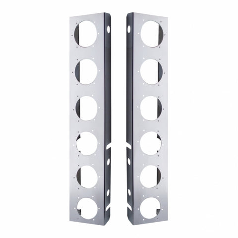 Peterbilt Stainless Front Air Cleaner Bracket - 12 Light Cutouts