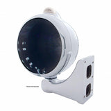Chrome Guide 682-C Headlight No Bulb w/ LED Signal - Amber LED/Clear Lens