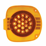 Freightliner 22 LED Turn Signal With Chrome Reflector - Amber LED/Amber Lens