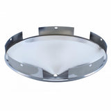 5 Even Notched Chrome Front Hub Cap w/ 3 Bar Left Swing Spinner - 1" Lip