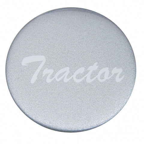 "Tractor" Glossy Air Valve Knob Sticker Only - Silver