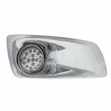 Kenworth T660 Front Bumper Light Bezel w/ 17 LED Clear Style Reflector Light (Passenger) - Amber LED/Clear Lens