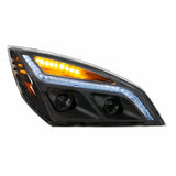 "Blackout" LED Projection Headlight w/LED Position Light For 2018-2020 Freightliner Cascadia