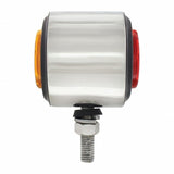 LED Stainless 2" Double Face Light - Amber & Red LED/Amber & Red Lens