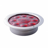 12 LED Deep Dish 4" Stop, Turn & Tail - Red LED/Red Lens