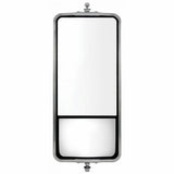 Heated Stainless Steel West Coast Mirror - 7" x 16" w/ Convex Mirror