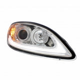 Chrome Projection Headlight With LED Light Bar For International Prostar