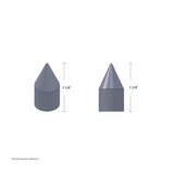 33mm X 3 1/8" Chrome Plastic Spike Nut Cover - Push-On (60 Pack)