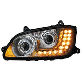 Kenworth T660/T440/T470 Chrome Projection Headlight w/LED Turn Signal