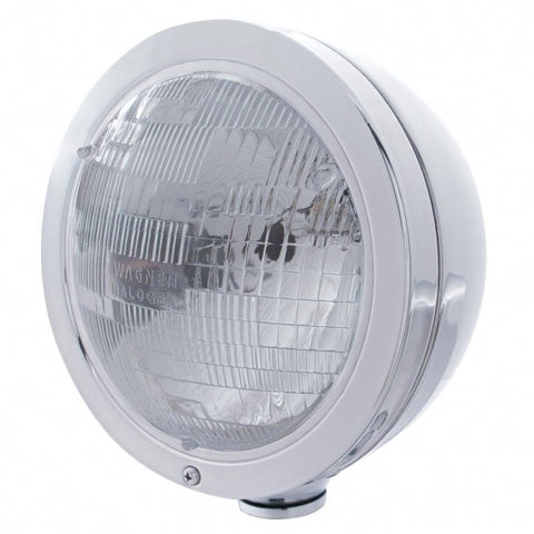 Stainless Steel "Bullet" Classic Headlight H6024 Bulb