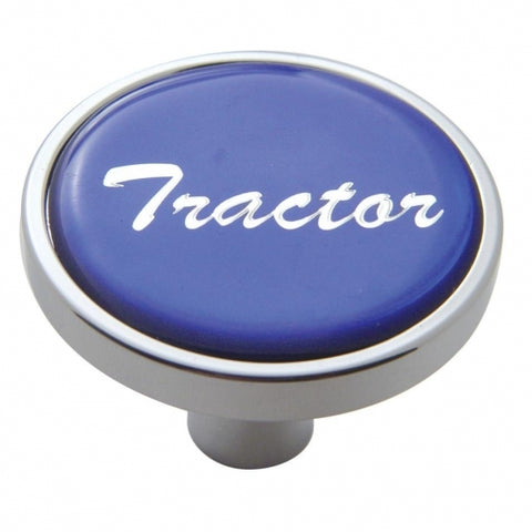"Tractor" Short Air Valve Knob - Blue Glossy Sticker