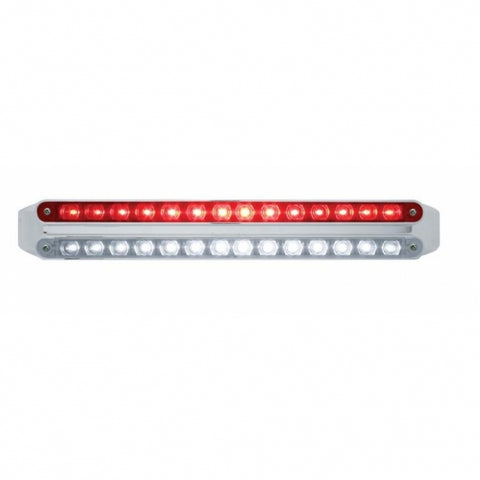 Dual 14 LED 12" Light Bars - Red & White LED/Red & Clear Lens