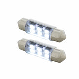 6-SMD High Power LED 6418 / 6461 36 mm Light Bulb - White (2 Pack)