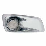 Kenworth T660 Front Bumper Light Bezel w/ 17 LED Watermelon Light & Visor (Passenger) - Amber LED/ Clear Lens