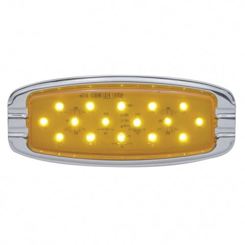 16 LED Retro Clearance/Marker Light - Flush Mount - Amber LED/Amber Lens