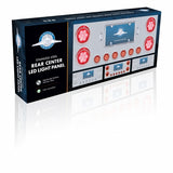 SS Rear Center Panel w/4X Red LED 4" Light & 6X Red LED 2" Light & Bezel -Clear Lens -Comp. Series