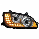 Kenworth T660/T440/T470 Chrome Projection Headlight w/LED Turn Signal