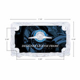 Chrome Flame Motorcycle License Plate Frame