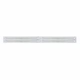 Chrome Top Mud Flap Plate w/ Four 24 LED 12" GLO Light Bars - Red LED/Clear Lens