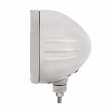 Stainless Steel Classic Stripe Headlight No Bulb w/ LED Signal - Clear Lens