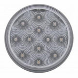 2 1/2" Bolt Pattern Chrome Spring Loaded Light Bar w/ Six 12 LED 4" Reflector Lights & Grommets - Red LED/Clear Lens