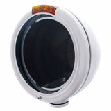 Chrome Classic Headlight Housing With Amber Signal Lens