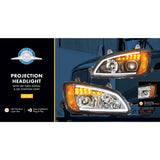 "Blackout" Projection Headlight With LED Turn Signal & LED Position Light For 2008+ Kenworth T660