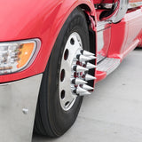 33mm X 4 1/8" Chrome Plastic Spike Nut Cover - Thread-On (60 Pack)