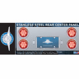 Stainless Rear Center Panel w/Four 7 LED 4" Light & Flat Bezel - Competition Series