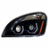 2008+ Freightliner Cascadia "Blackout" Projection Headlight w/ Dual Function Light Bar