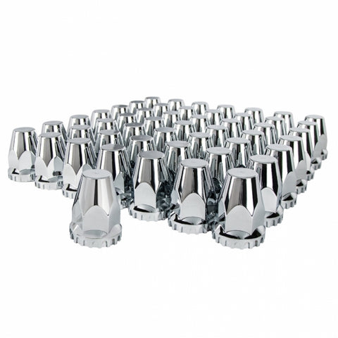 33mm x 2 3/4" Chrome Plastic Original Nut Cover - Thread-On (60 Pack)