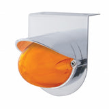 Stainless Light Bracket w/ 9 LED Dual Function "GLO" Watermelon Light & Visor - Amber LED/Amber Lens