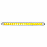 19 LED 12" Reflector Light Bar with Black Housing - Amber LED/Clear Lens