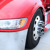 33mm x 3 3/4" Chrome Plastic Dome Nut Cover - Thread-On (60 Pack)