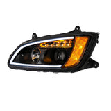 "Blackout" Projection Headlight With LED Turn Signal & LED Position Light For 2008+ Kenworth T660