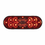 6” Oval Combo Light with 14 LED Stop, Turn & Tail Light & 16 LED Back-Up Light - Red LED/Red Lens