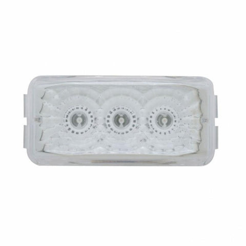 3 LED Reflector Clearance/Marker Light - Red LED/Clear Lens
