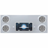Stainless Rear Center Panel w/ Four 7 LED 4" Light & Bezel - Red LED/Clear Lens - Competition Series