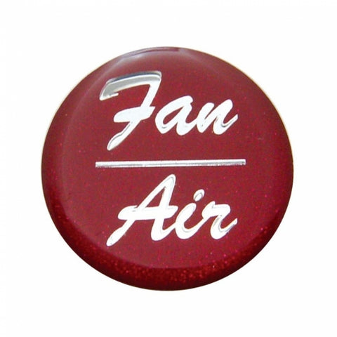 "Fan/Air" Glossy Dash Knob Sticker Only - Red